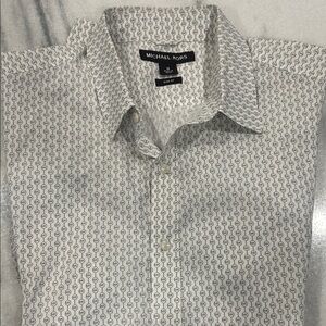 Michael Kors Gray Patterned Casual Shirt